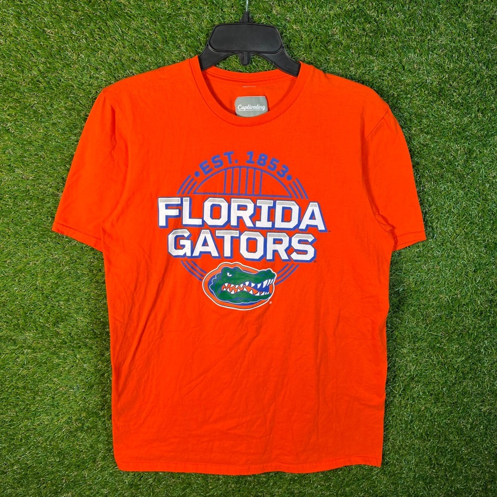 Captivating Florida Gators Orange Graphic T-Shirt Mens Large Est 1853 Logo